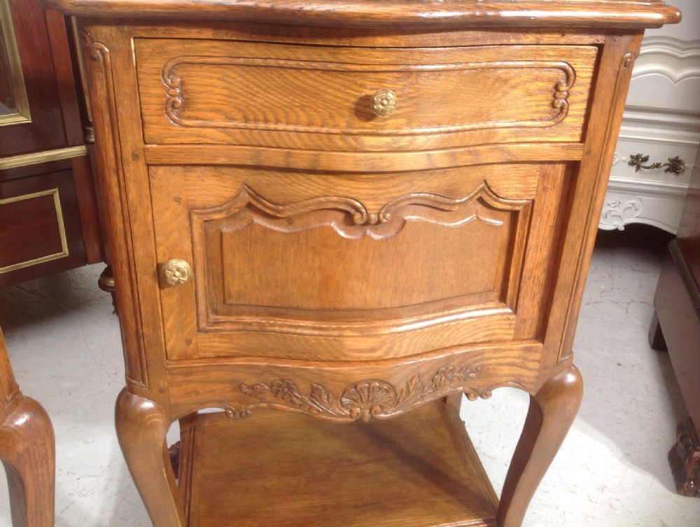 PAIR OF FRENCH OAK BEDSIDE CABINETS View III