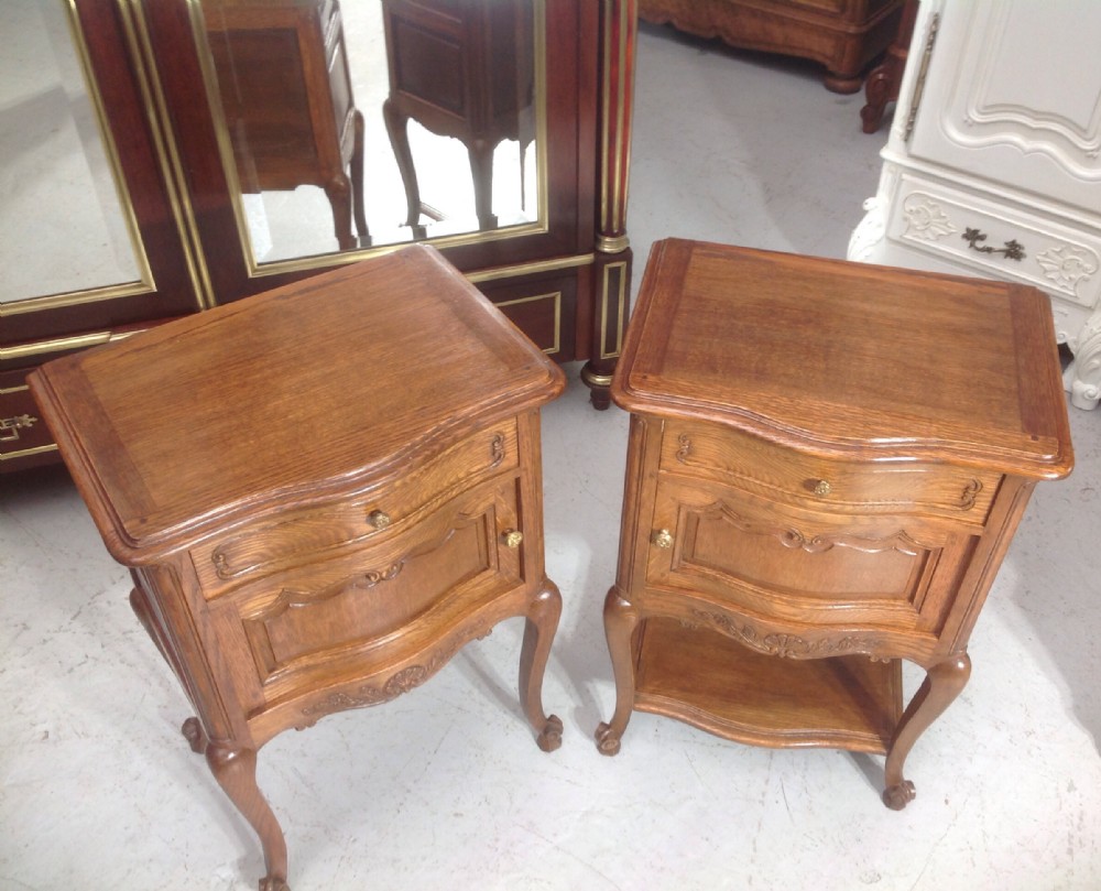 PAIR OF FRENCH OAK BEDSIDE CABINETS View V