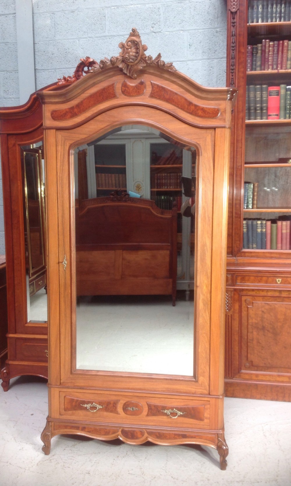 FRENCH MAHOGANY ARMOIRE View III