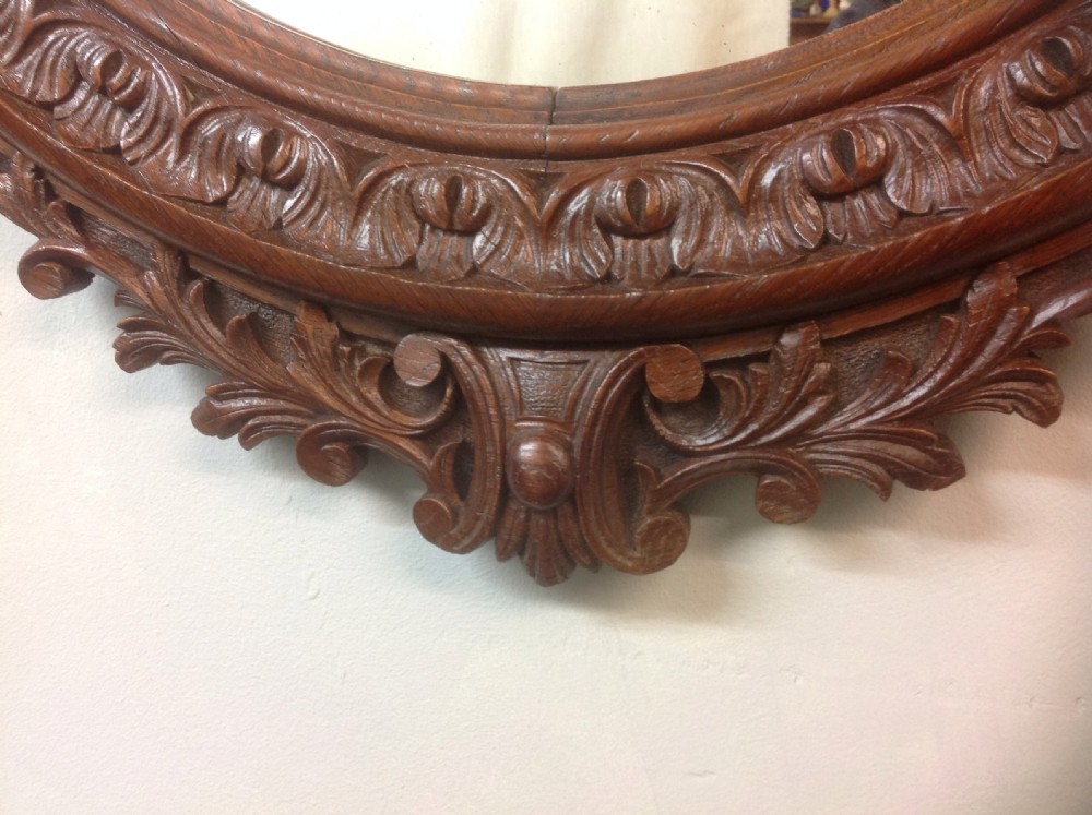 CARVED OAK FRENCH WALL MIRROR View III