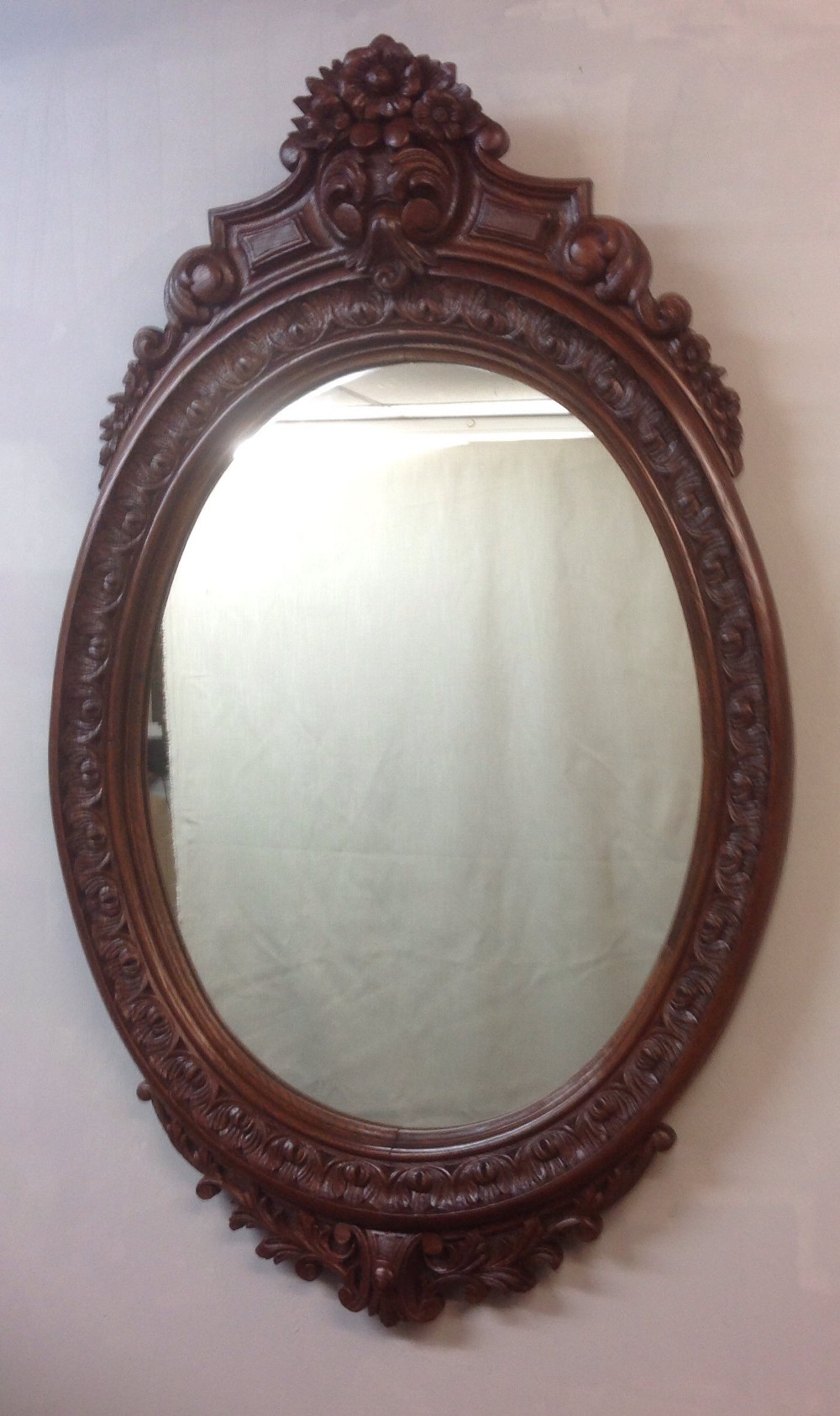 CARVED OAK FRENCH WALL MIRROR View VI