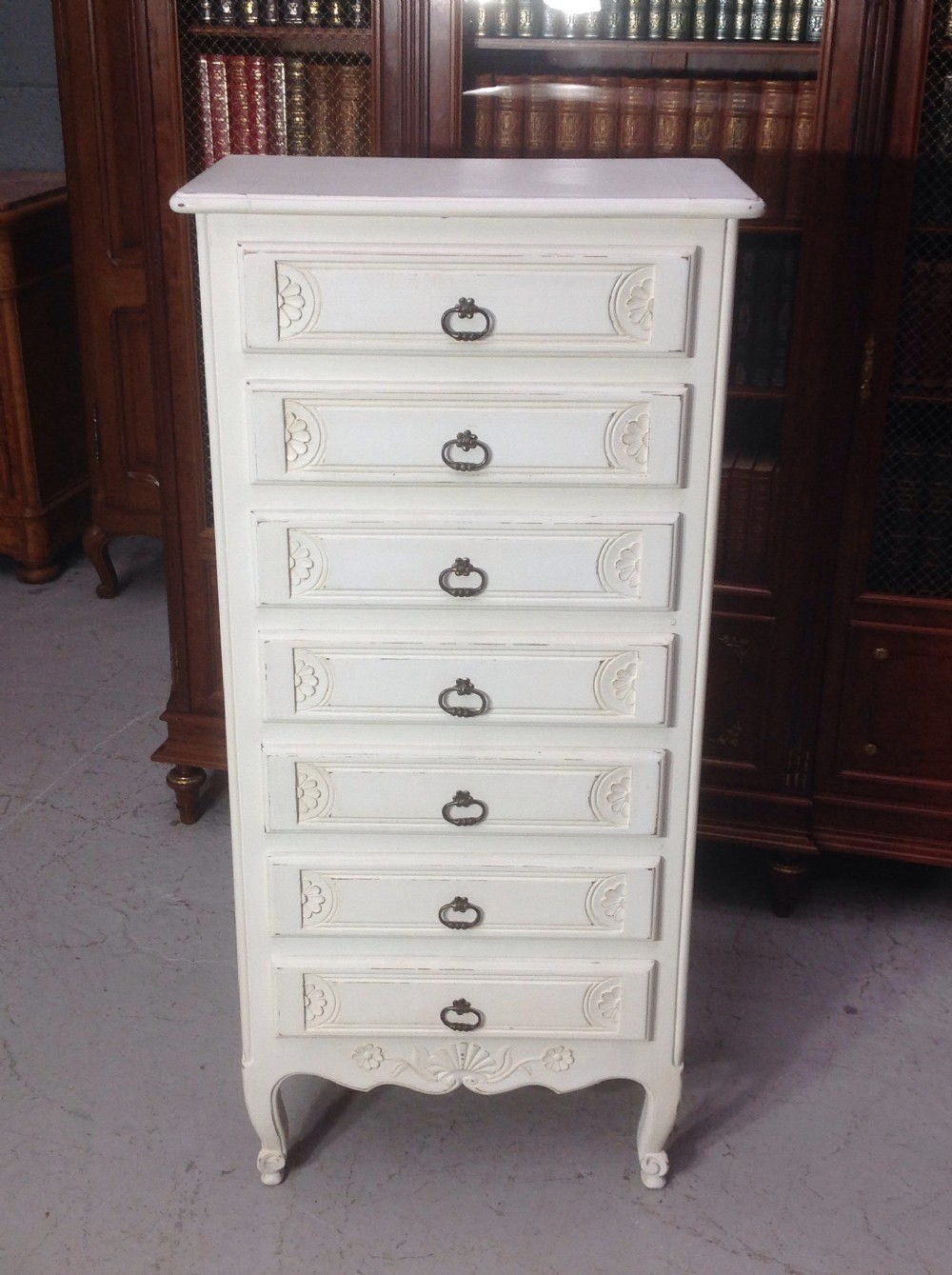 PAINTED FRENCH SEMAINIER CHEST OF DRAWERS View II