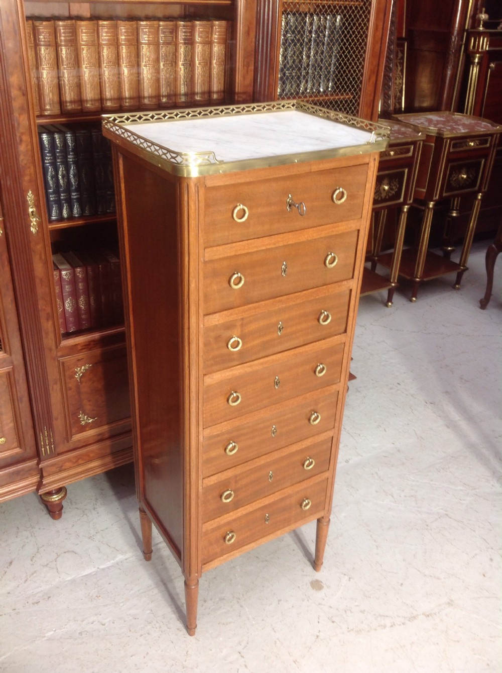 FRENCH SEMAINIER CHEST OF DRAWERS