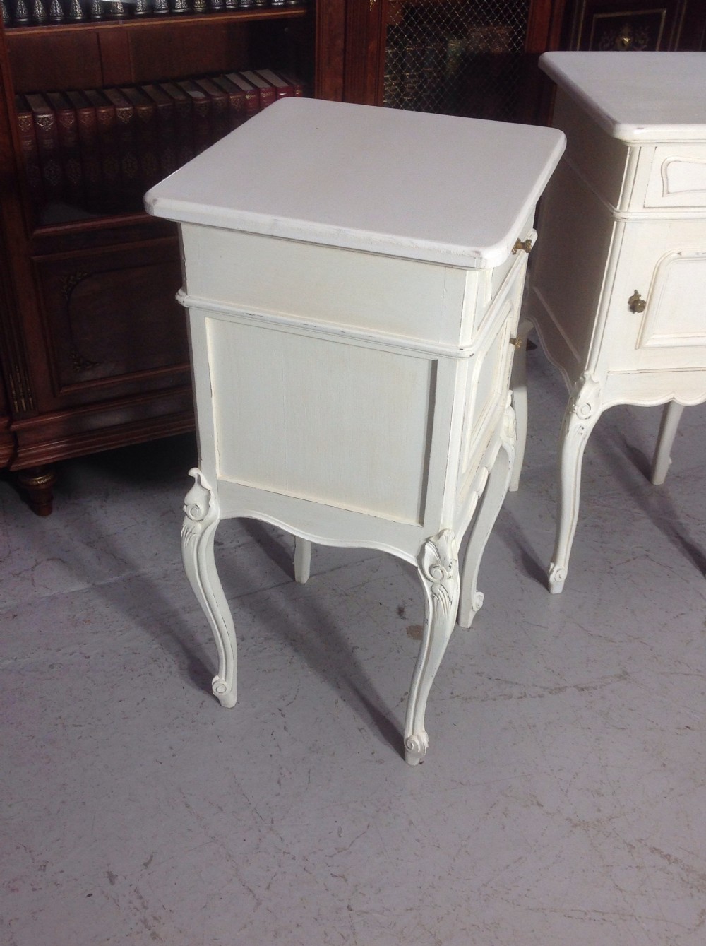 PAINTED PAIR OF FRENCH BEDSIDE CABINETS View V