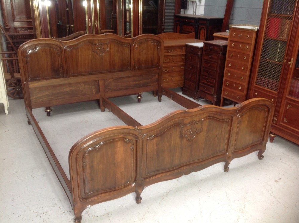 LARGE FRENCH WALNUT BED