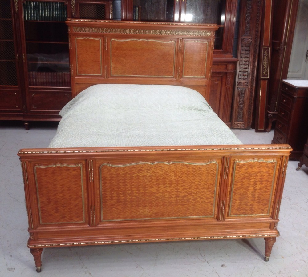 KINGSIZE FRENCH SATINWOOD BED View XI
