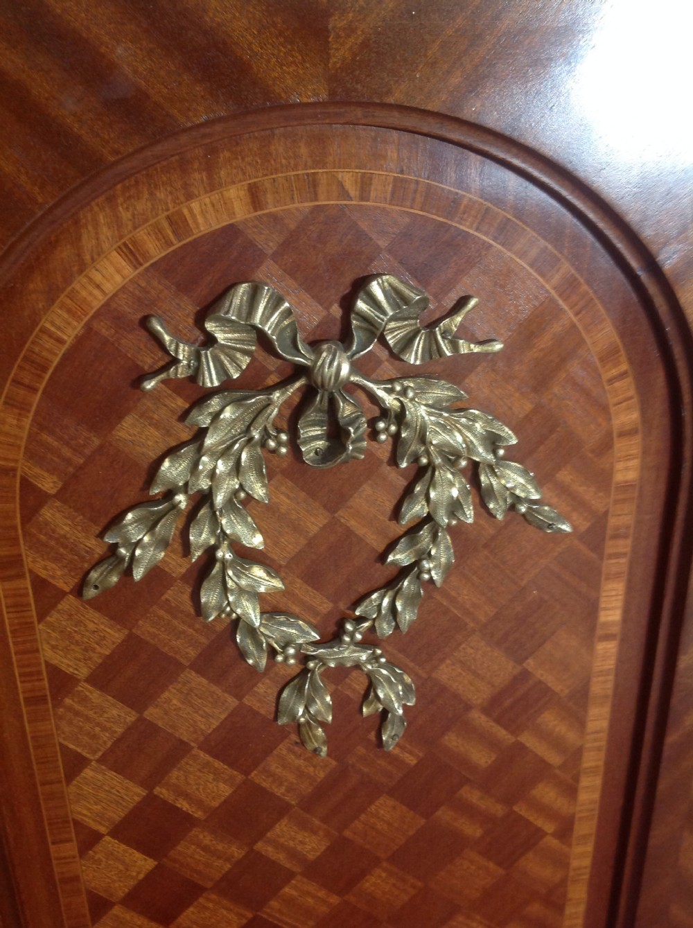 FRENCH EMPEROR INLAID AND BRASS BED View III