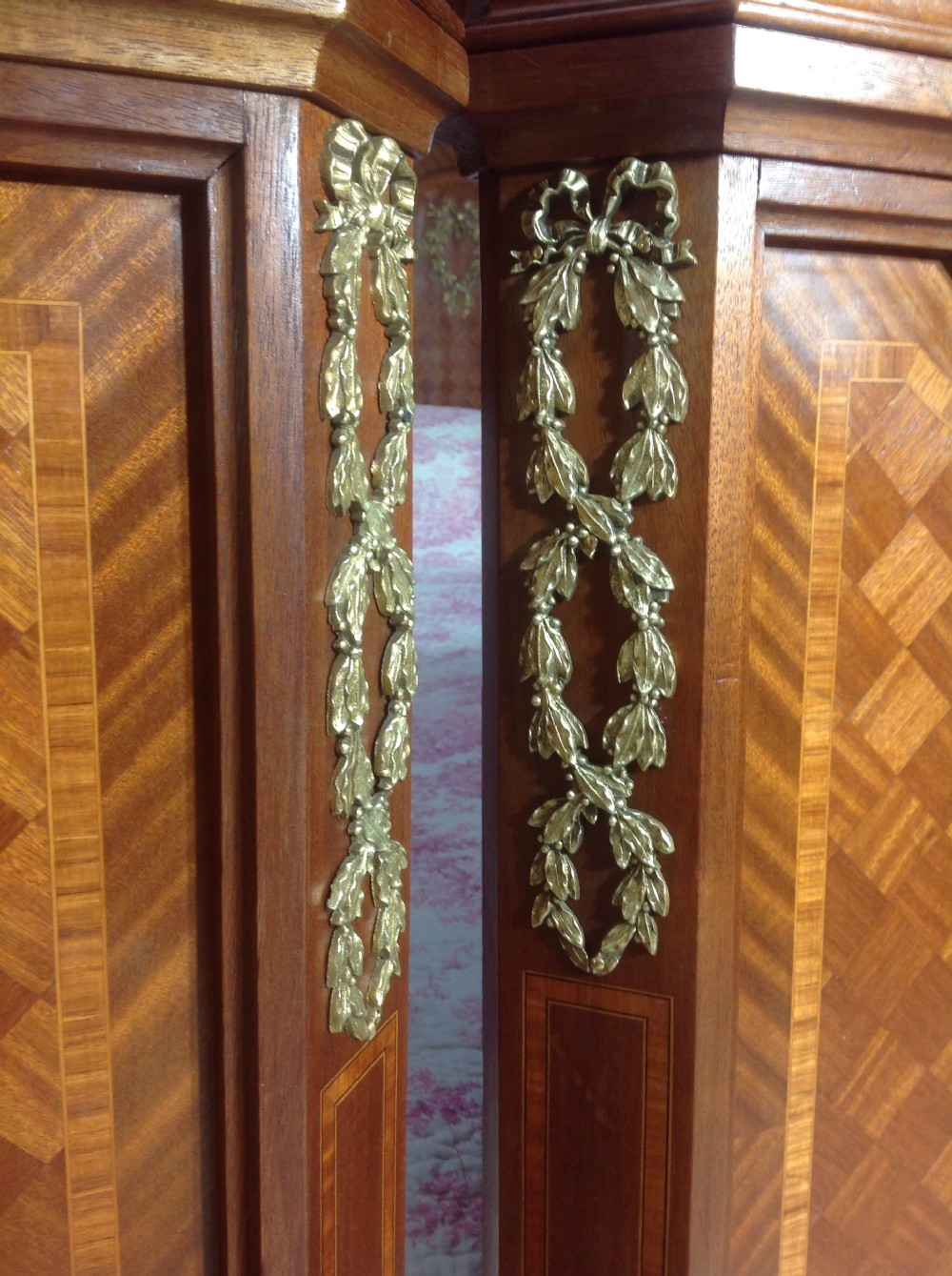 FRENCH EMPEROR INLAID AND BRASS BED View IV