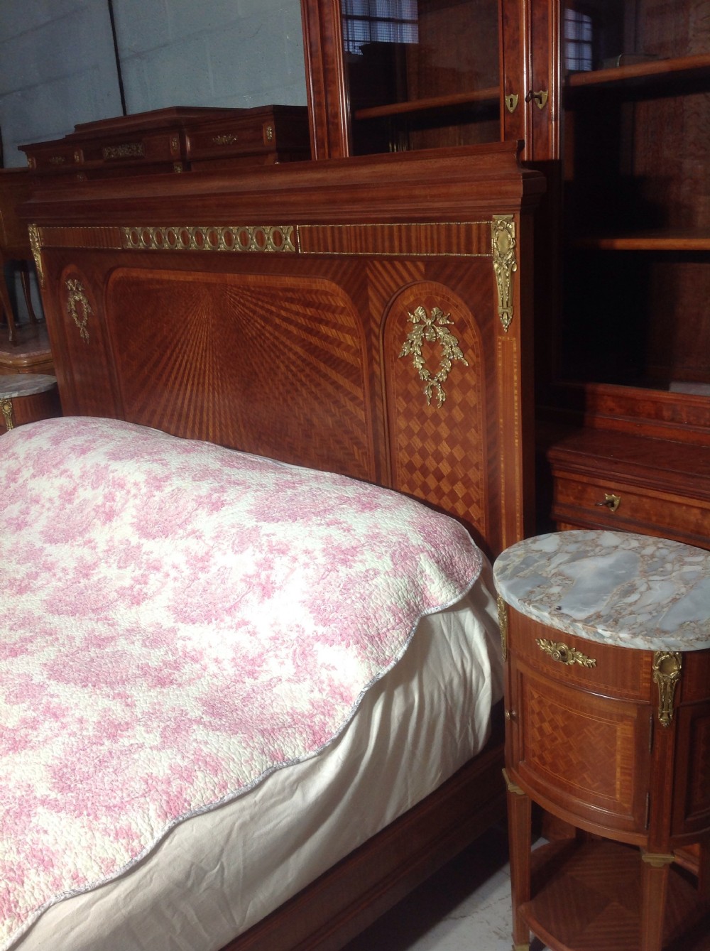 FRENCH EMPEROR INLAID AND BRASS BED View X