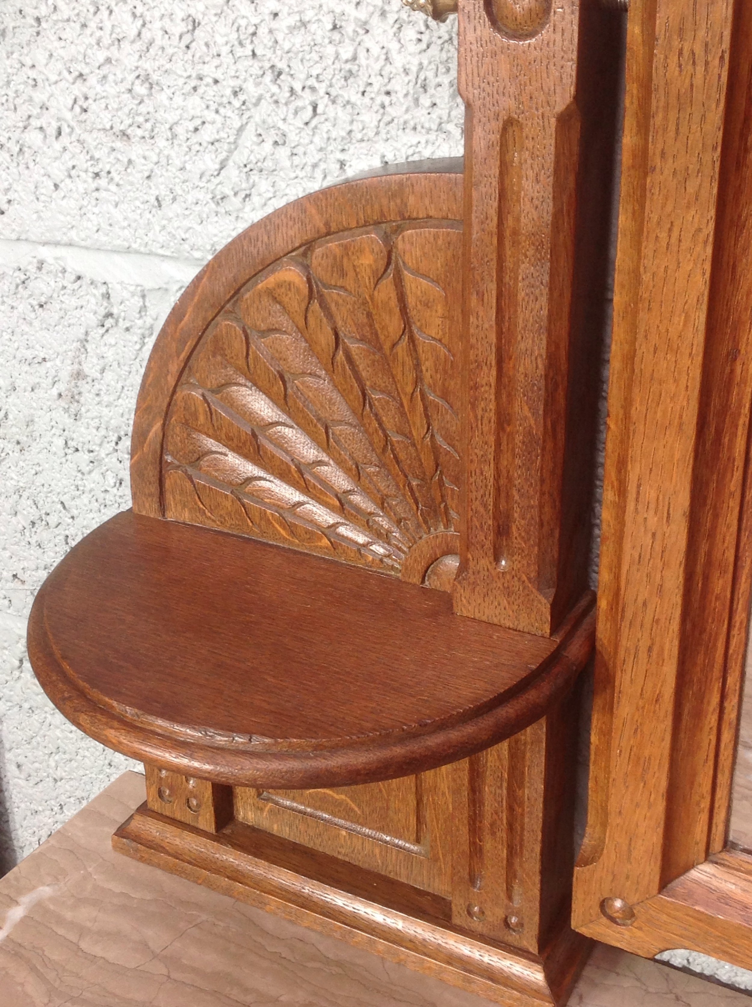 FRENCH OAK ARTS AND CRAFTS DRESSING TABLE View II