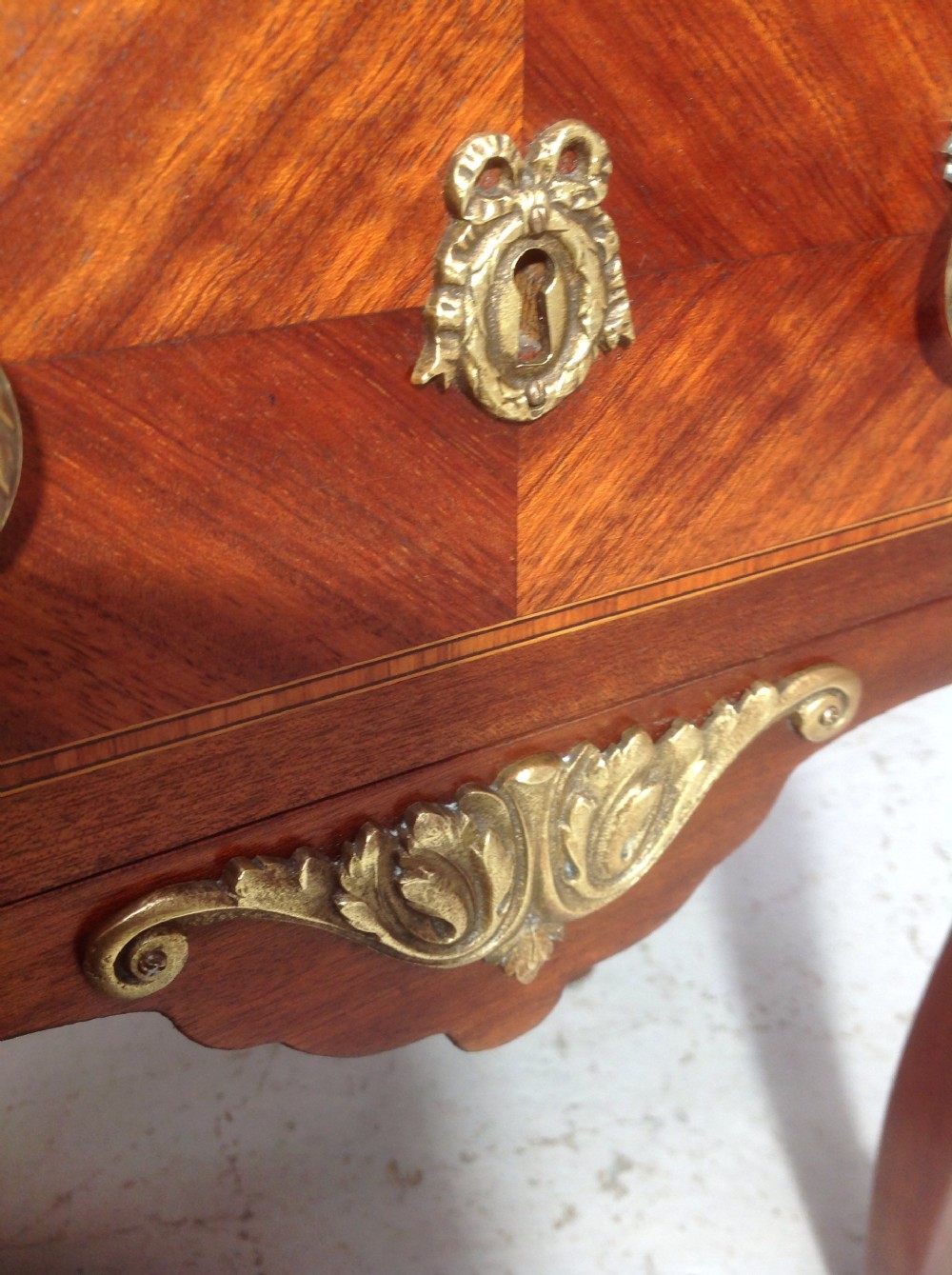 INLAID FRENCH MARBLE TOP CABINET View IX
