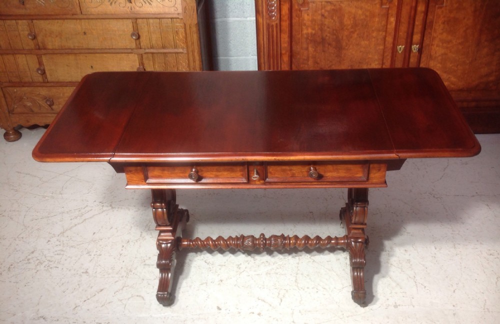 FRENCH MAHOGANY SOFA TABLE View III