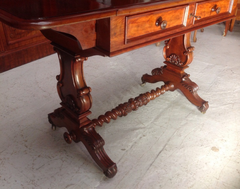 FRENCH MAHOGANY SOFA TABLE View IX