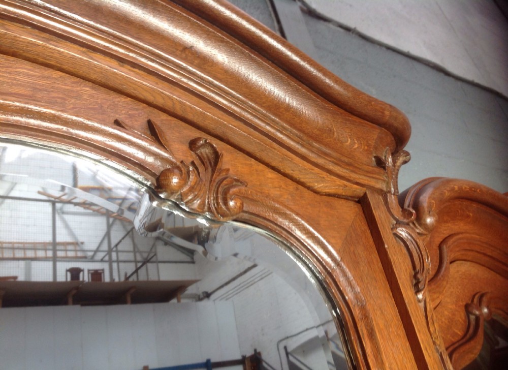 LARGE CARVED OAK FRENCH ARMOIRE View X