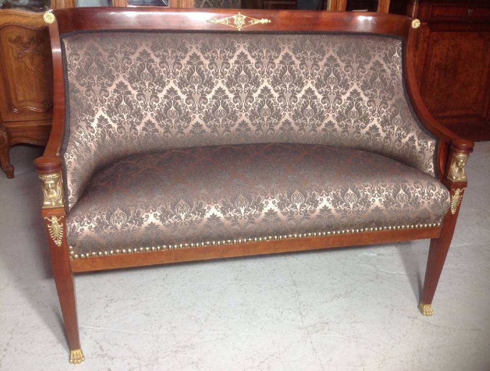 MAHOGANY EMPIRE FRENCH SOFA View II