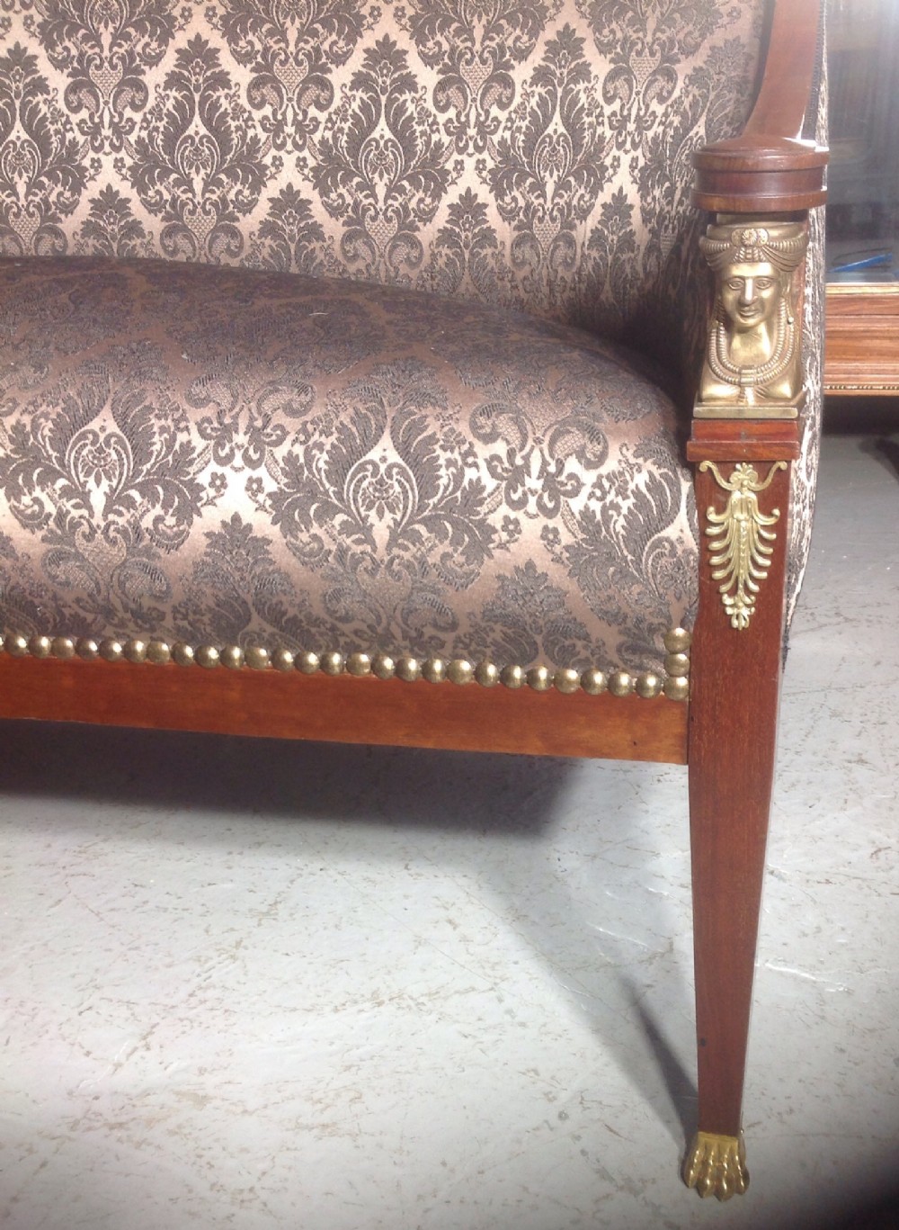 MAHOGANY EMPIRE FRENCH SOFA View VI