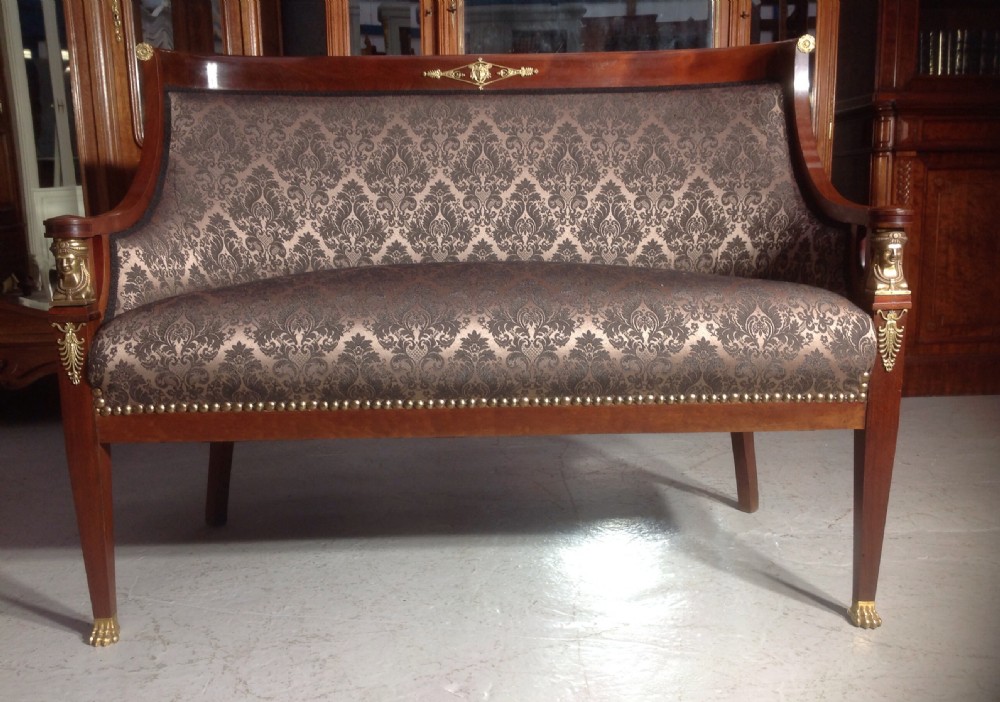 MAHOGANY EMPIRE FRENCH SOFA View VII