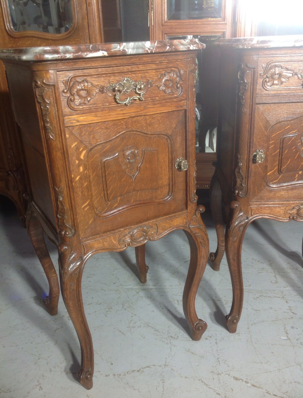 PAIR OF FRENCH OAK BEDSIDE CABINETS View III