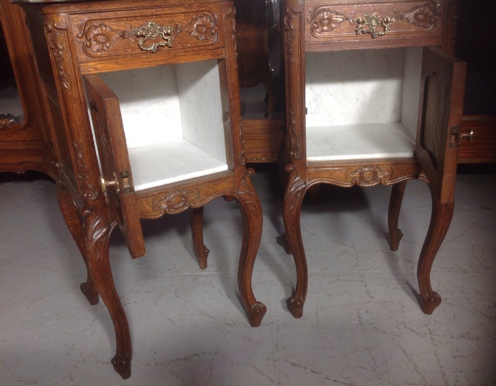 PAIR OF FRENCH OAK BEDSIDE CABINETS View V