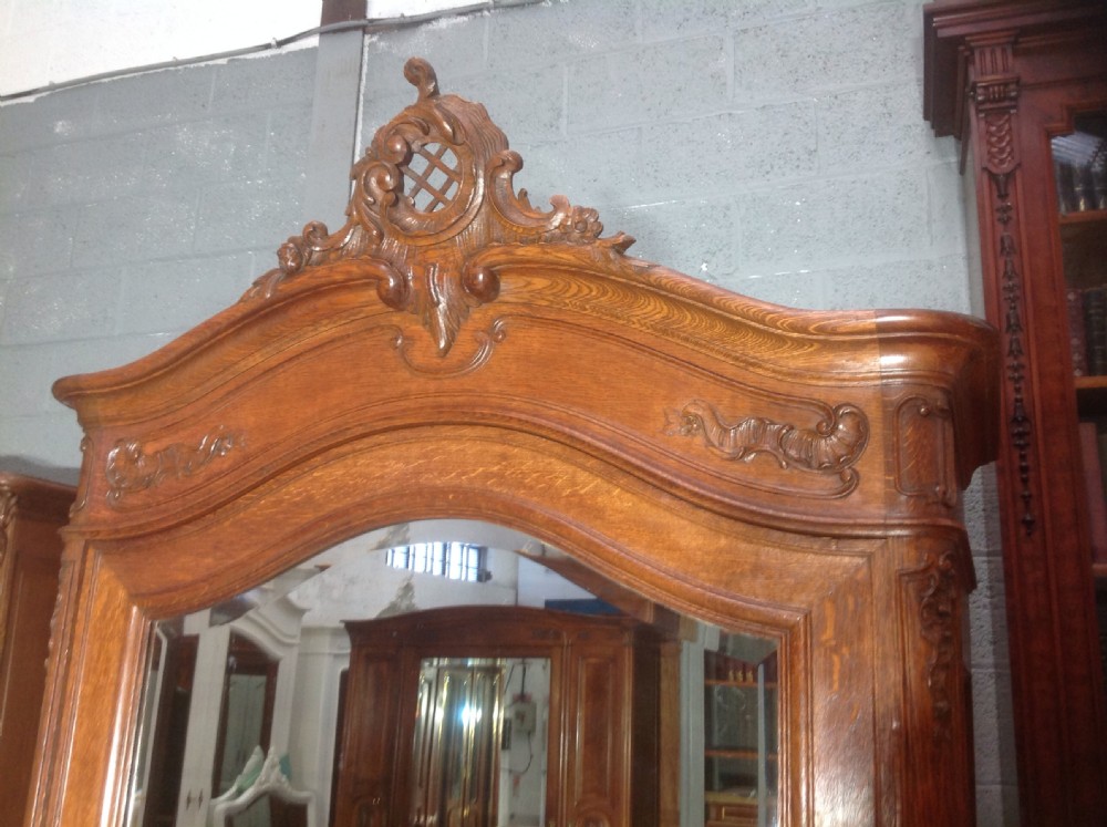 CARVED OAK FRENCH ARMOIRE View II
