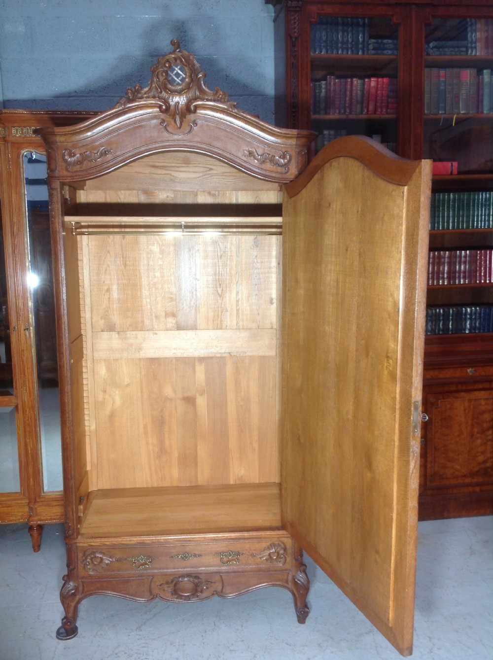 CARVED OAK FRENCH ARMOIRE View IV