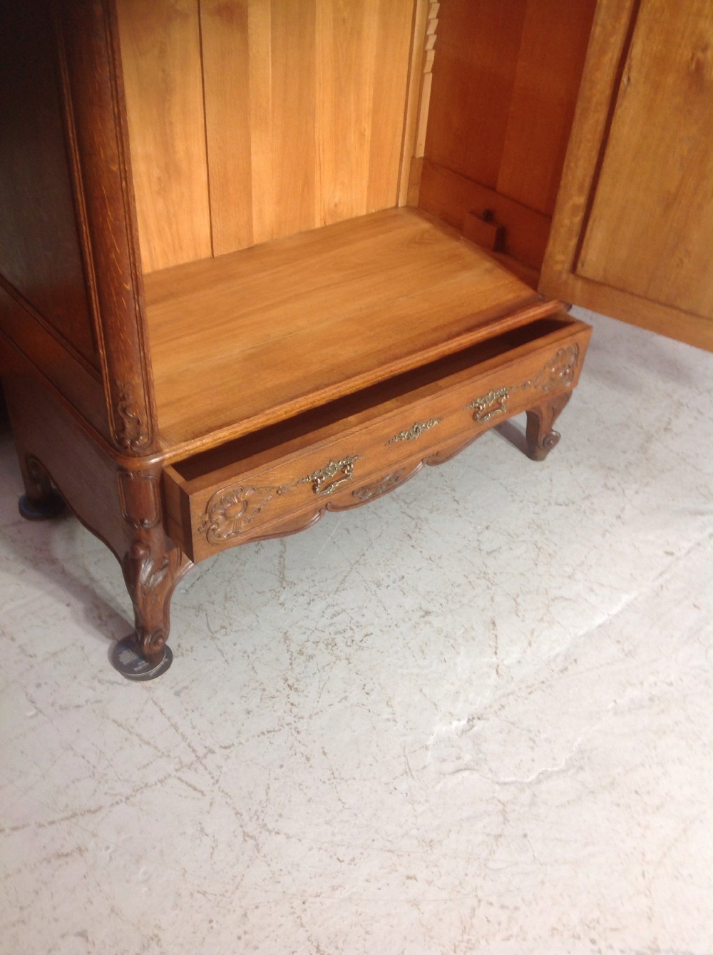 CARVED OAK FRENCH ARMOIRE View VI