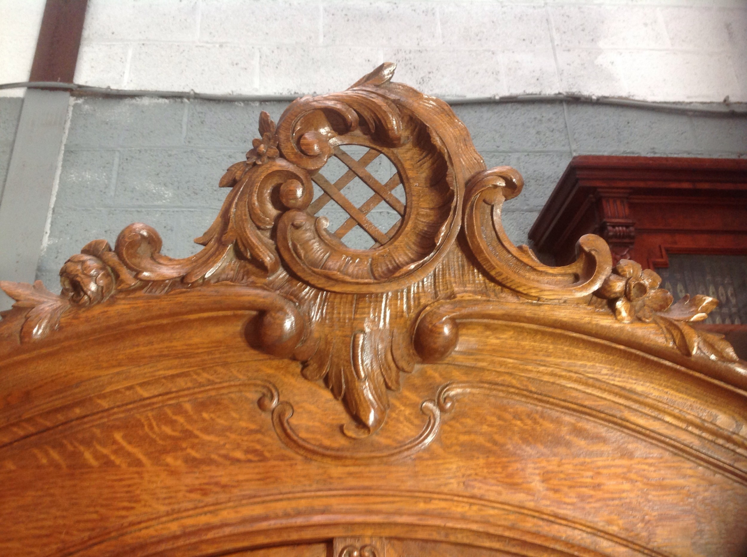 CARVED OAK FRENCH ARMOIRE View V