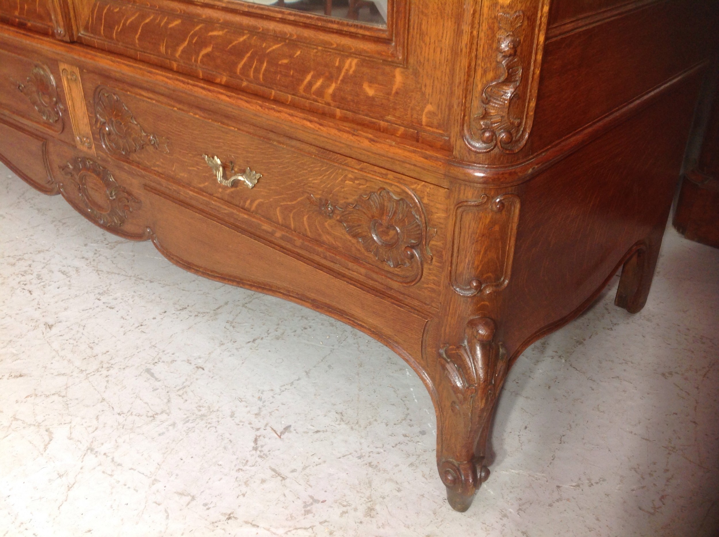 CARVED OAK FRENCH ARMOIRE View VII