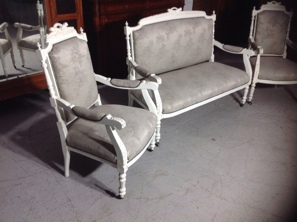 PAINTED FRENCH SOFA AND MATCHING CHAIRS View II