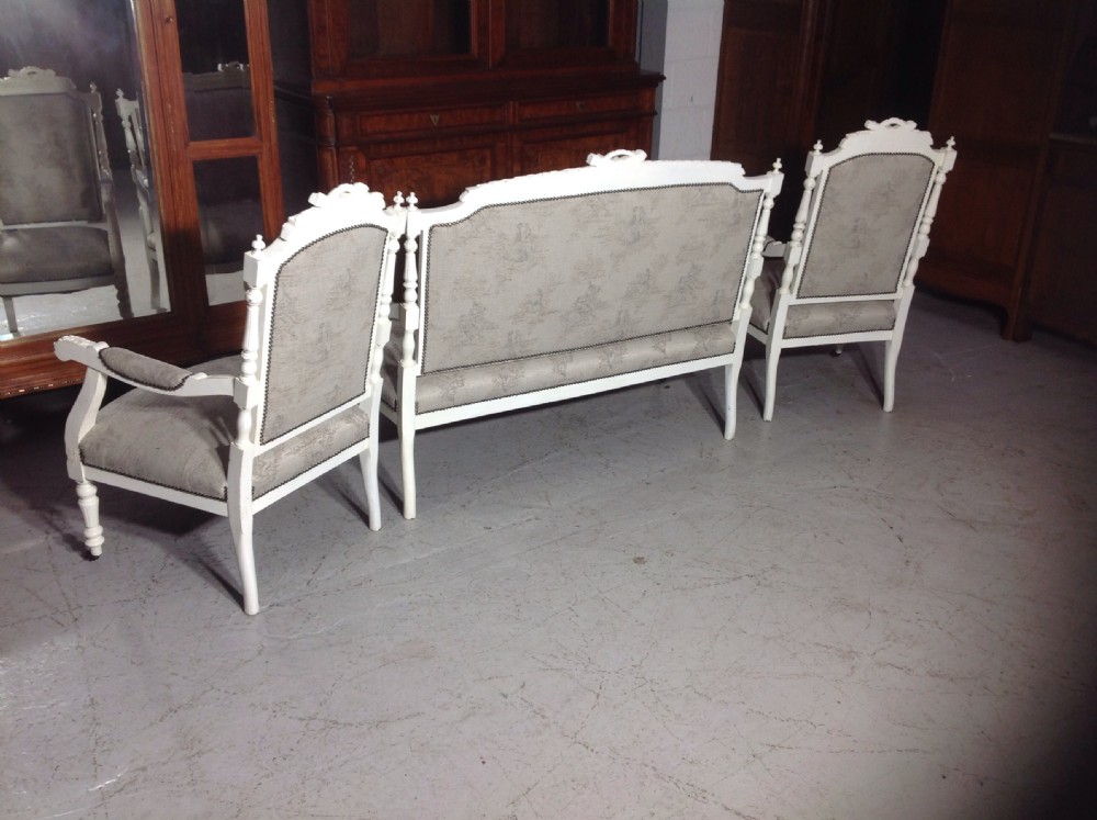 PAINTED FRENCH SOFA AND MATCHING CHAIRS View III