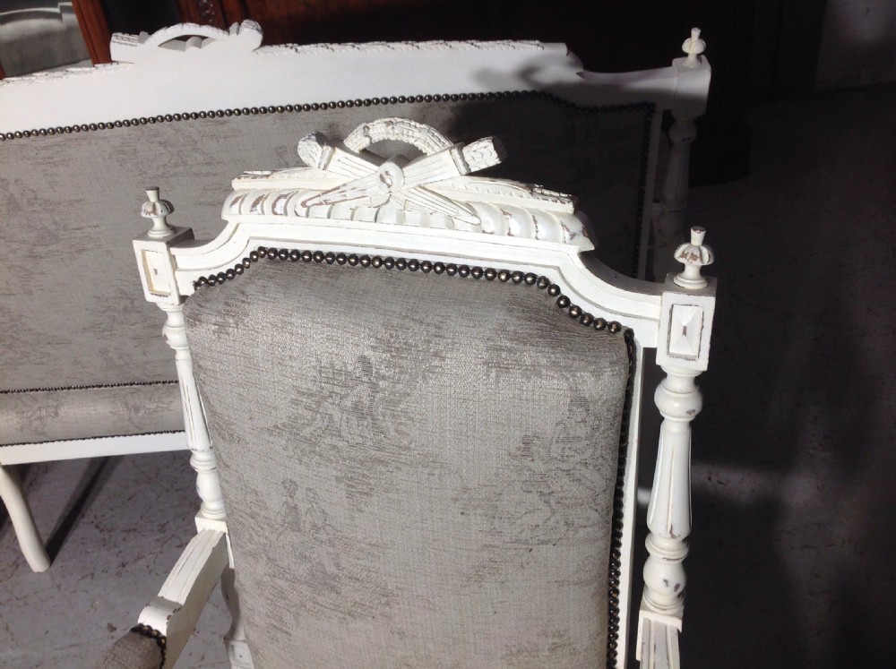 PAINTED FRENCH SOFA AND MATCHING CHAIRS View VII
