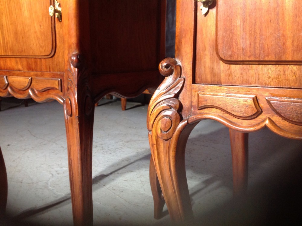 PAIR OF FRENCH MAHOGANY BEDSIDE CABINETS View VI