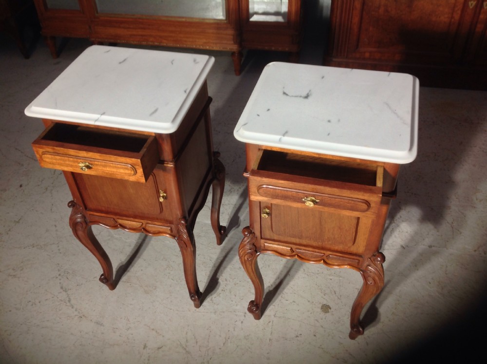 PAIR OF FRENCH MAHOGANY BEDSIDE CABINETS View VII