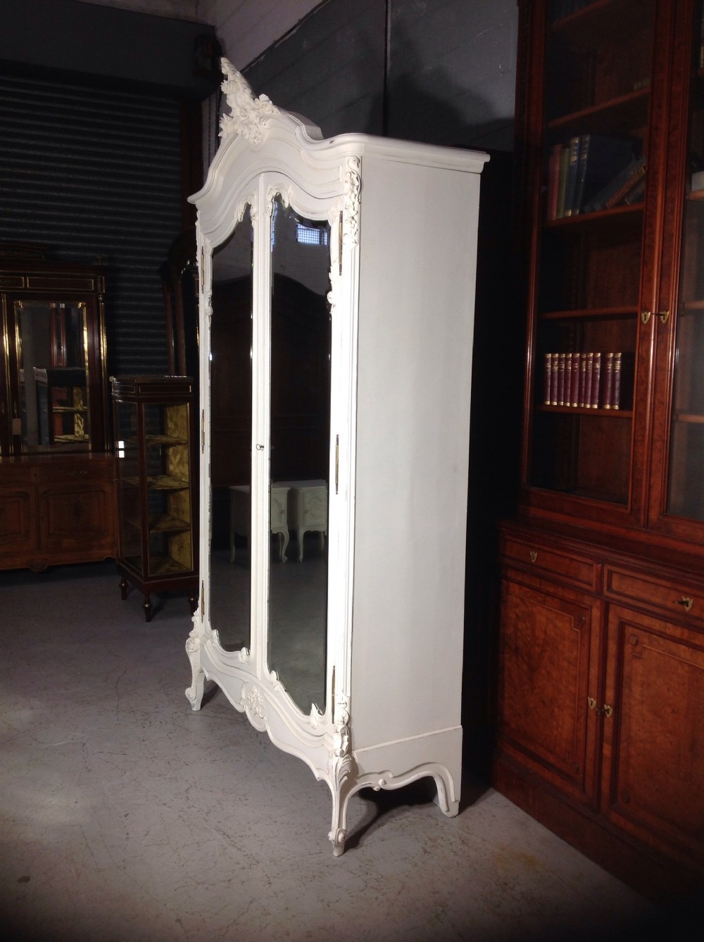 PAINTED FRENCH CARVED ARMOIRE View II