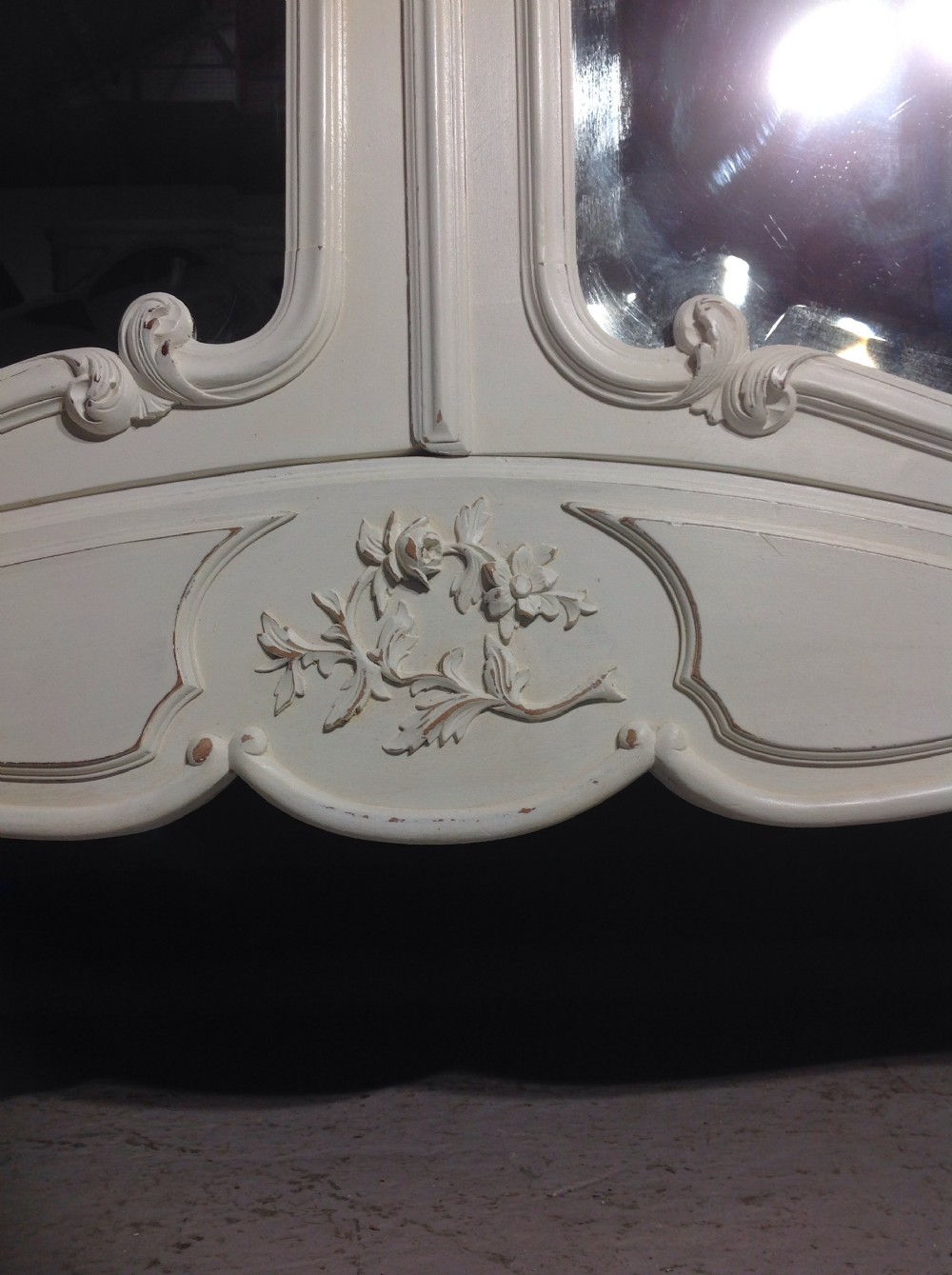 PAINTED FRENCH CARVED ARMOIRE View IV