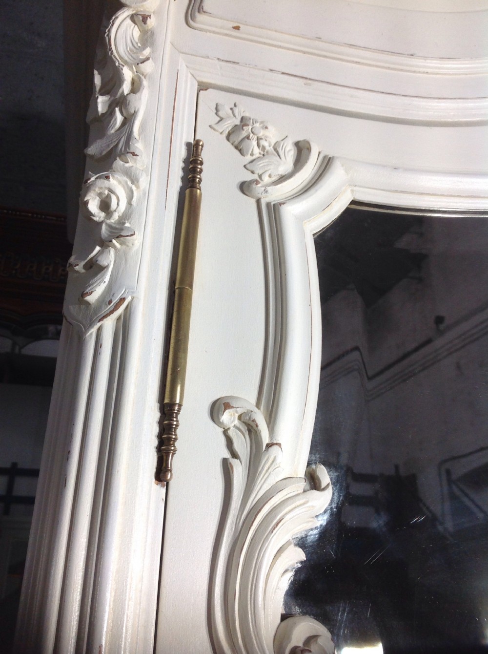 PAINTED FRENCH CARVED ARMOIRE View VII