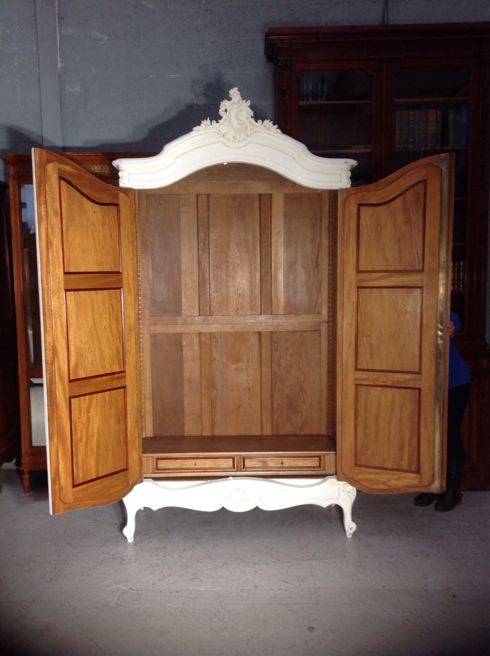 PAINTED FRENCH CARVED ARMOIRE View VIII