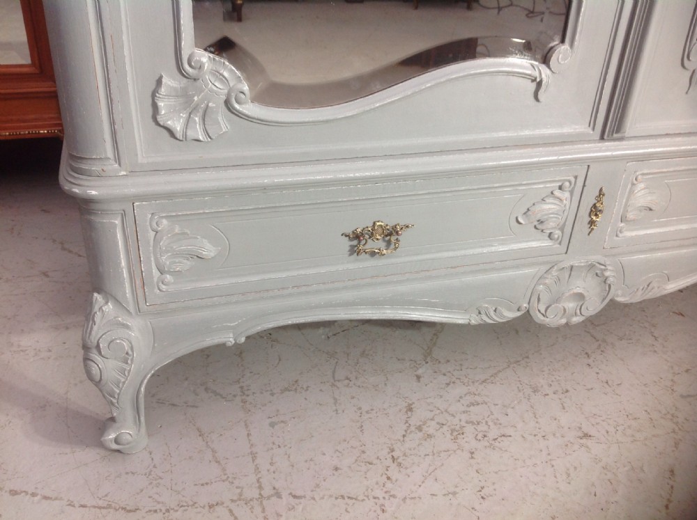 PAINTED FRENCH CARVED ARMOIRE View II