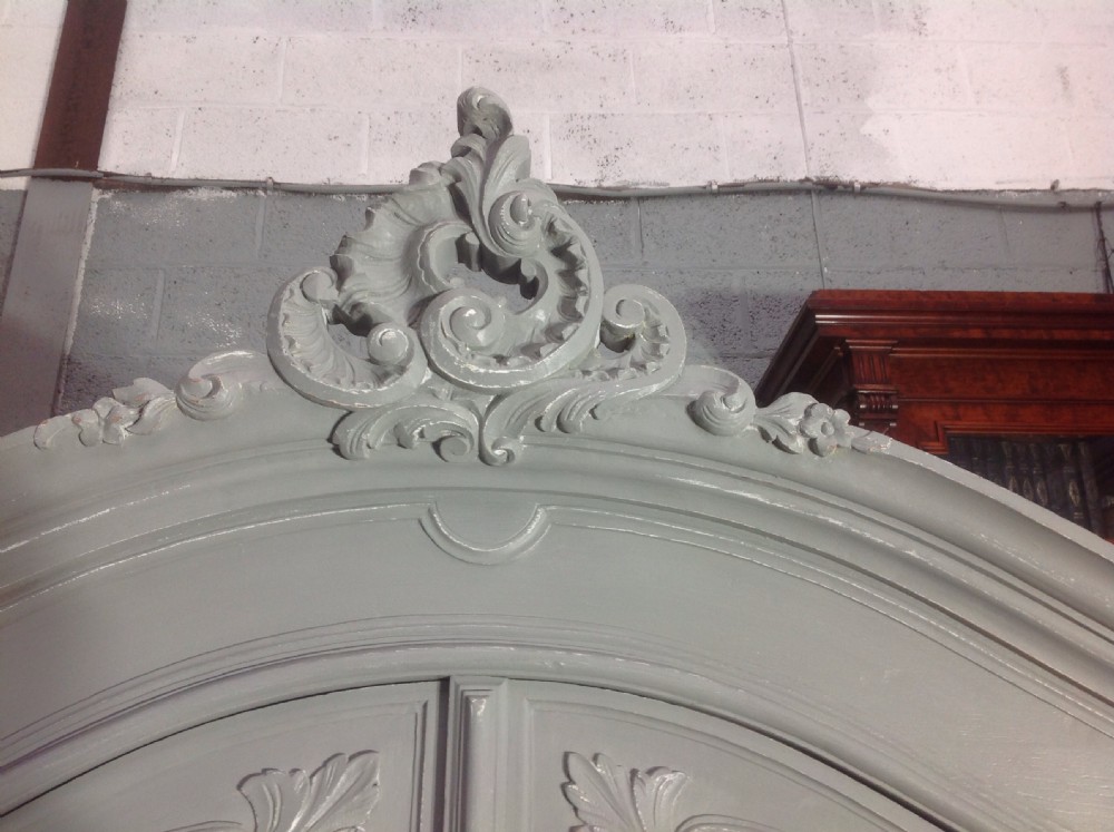 PAINTED FRENCH CARVED ARMOIRE View V