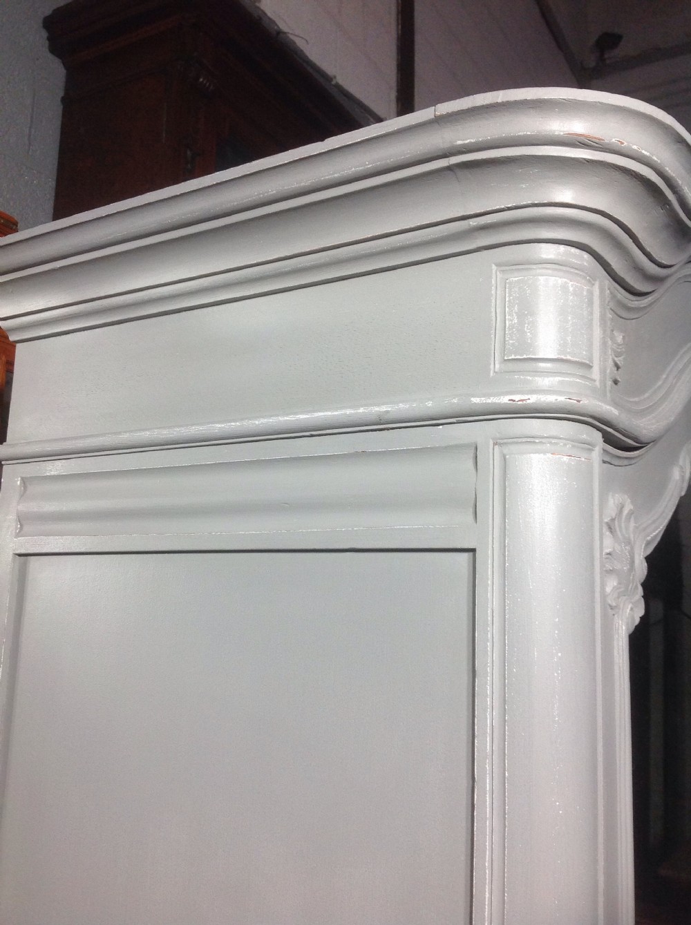 PAINTED FRENCH CARVED ARMOIRE View VI
