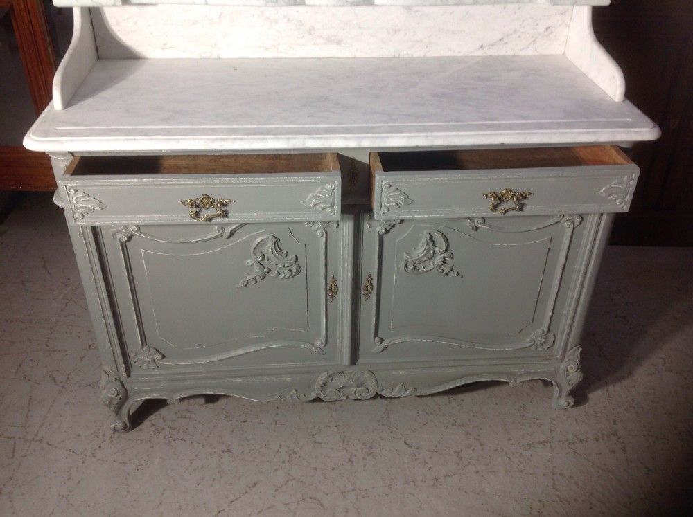 PAINTED FRENCH CARVED WAHSTAND View V