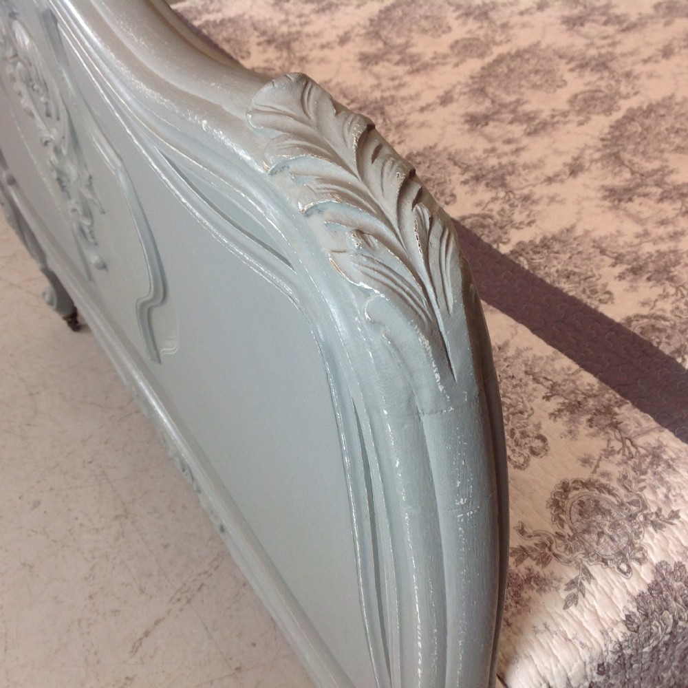 PAINTED FRENCH CARVED KINGSIZE BED View VII