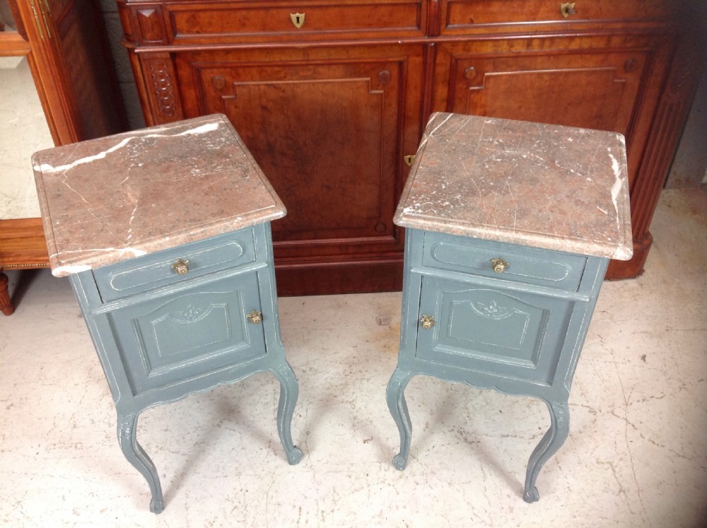 PAIR OF PAITED FRENCH BEDSIDE CABINETS View III