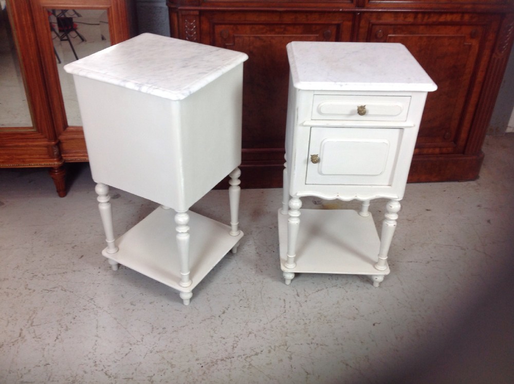 PAIR OF FRENCH PAINTED BEDSIDE CABINETS View VI