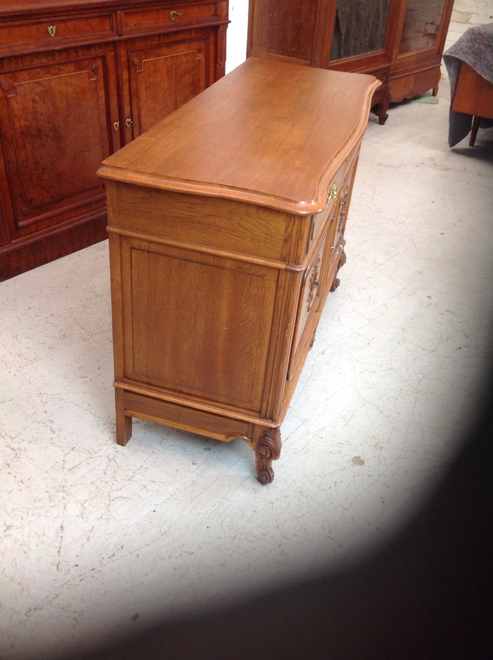 CARVED OAK FRENCH CUPBOARD  View II