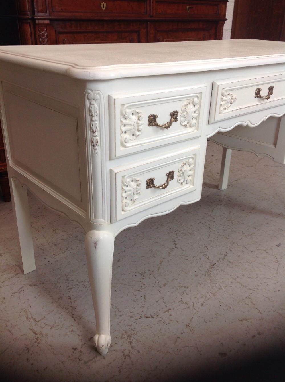 PAINTED FRENCH KNEEHOLE DESK View III