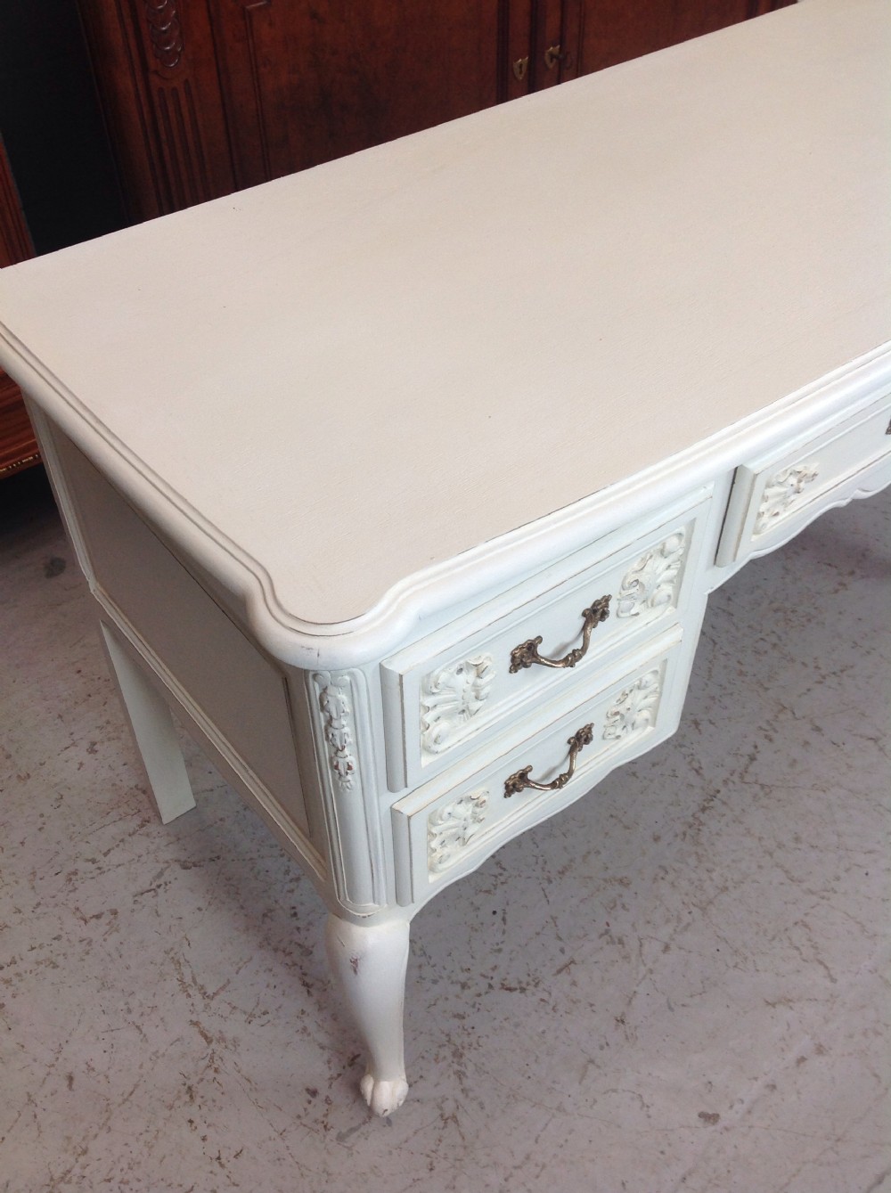PAINTED FRENCH KNEEHOLE DESK View IV