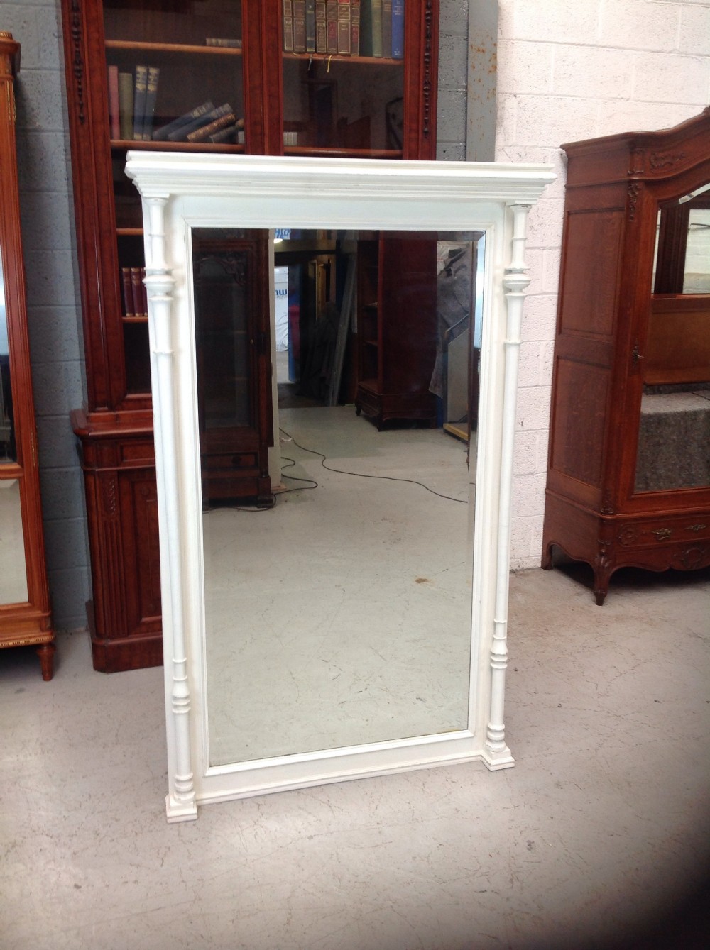 LARGE PAINTED FRENCH WALL MIRROR View IV