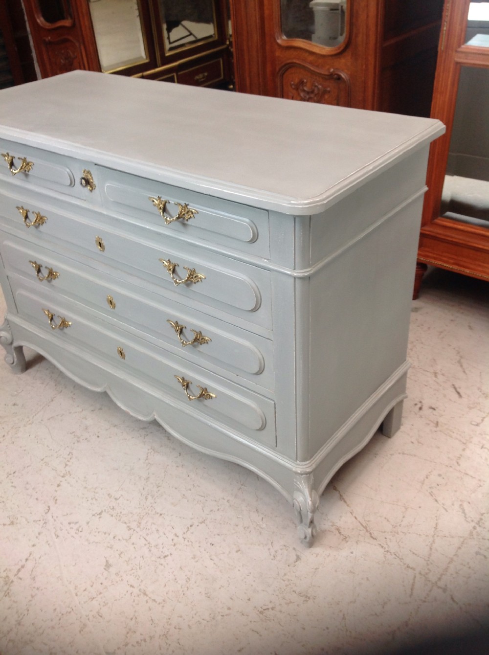 PAINTED FRENCH CHEST OF DRAWERS View III