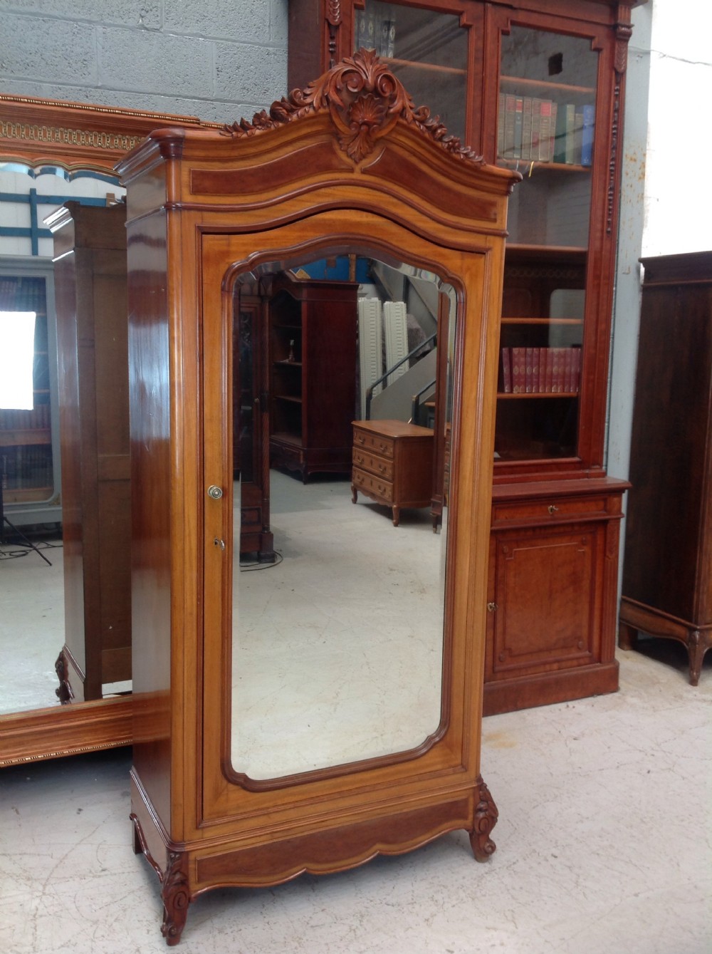 FRENCH MAHOGANY ARMOIRE